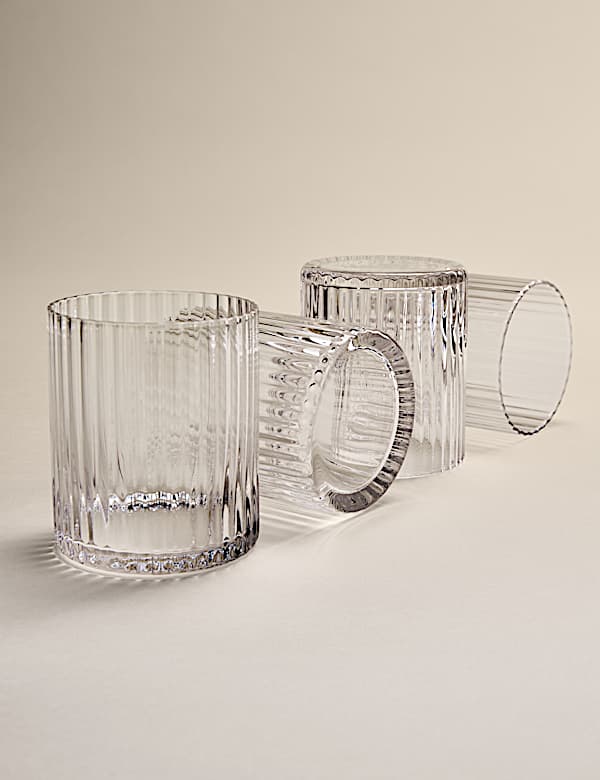 Set of 4 Celine Ribbed Tumblers - PT