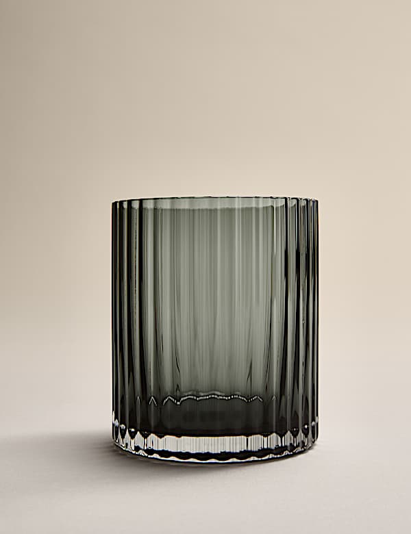 Lot de 4 verres droits à motif cannelé - BE