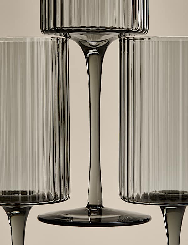 Set of 4 Celine Ribbed Wine Glasses - PT