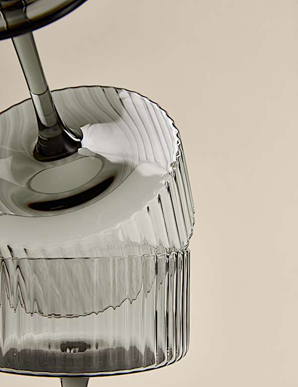 Set of 2 Celine Ribbed Champagne Saucers - ES