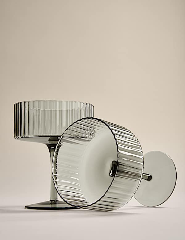 Set of 2 Celine Ribbed Champagne Saucers - IL