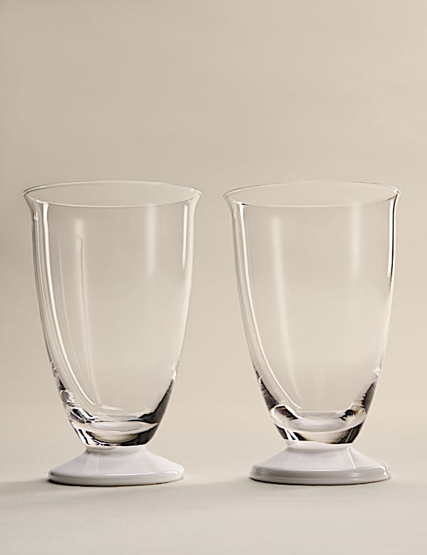 Juego de 2 vasos de trago largo con base - ES