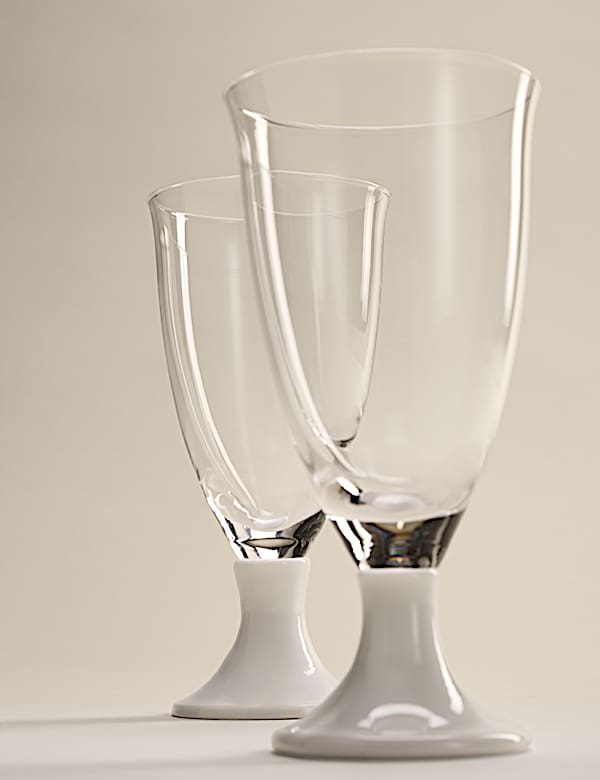 Lot de 2 verres &agrave; pied &agrave; vin - CH