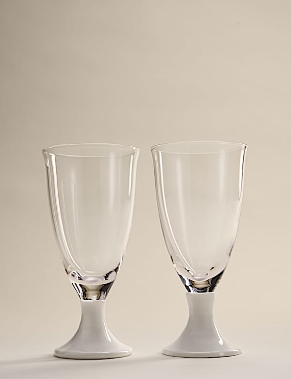 Lot de 2 verres &agrave; pied &agrave; vin - CH