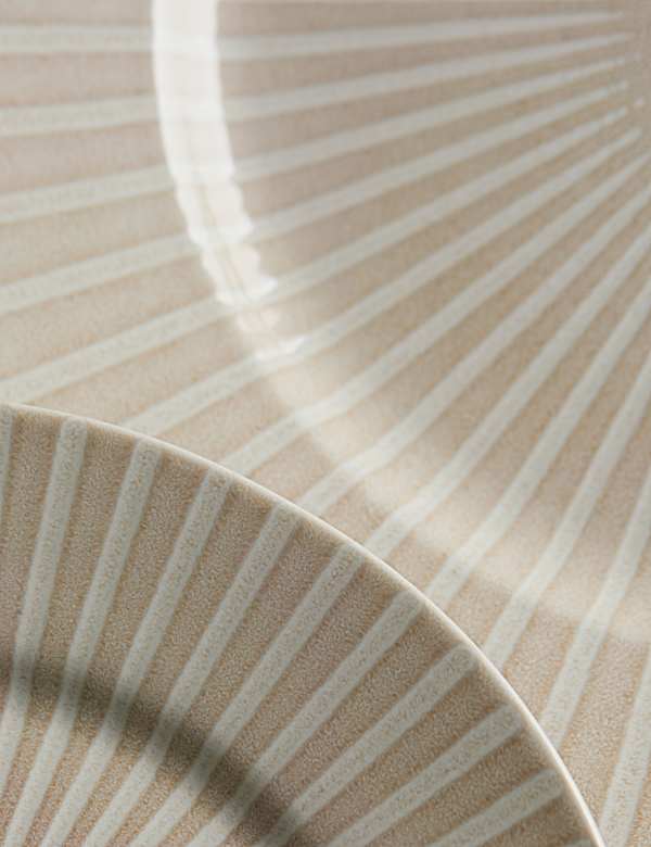 12 Piece Reactive Striped Dinner Set - CZ