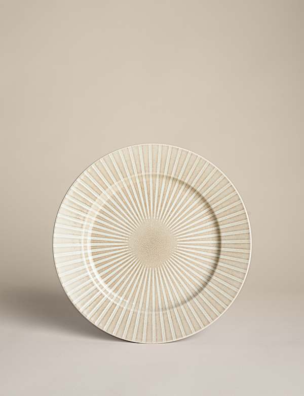 צלחת גדולה בצביעה מיוחדת עם פסים - IL