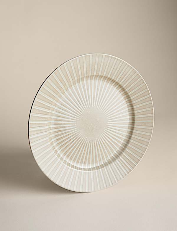 צלחת גדולה בצביעה מיוחדת עם פסים - IL