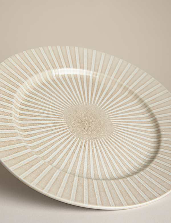 צלחת גדולה בצביעה מיוחדת עם פסים - IL