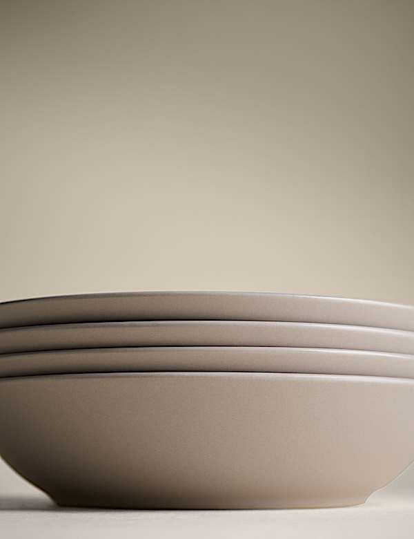 Set of 4 Everyday Stoneware Pasta Bowls - RO