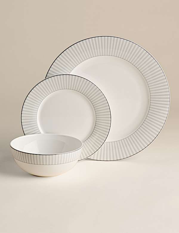 12 Piece Hampton Bone China Dinner Set - CZ