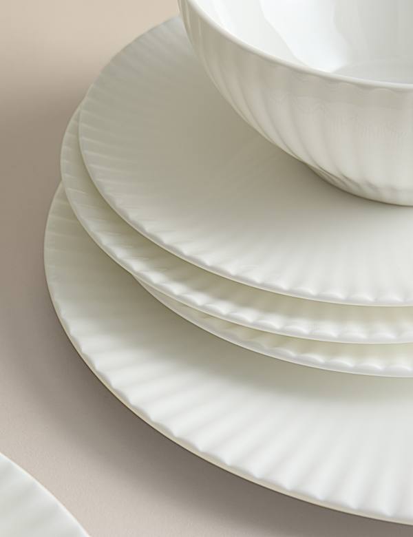 12 Piece Hampton Fluted Dinner Set - FI