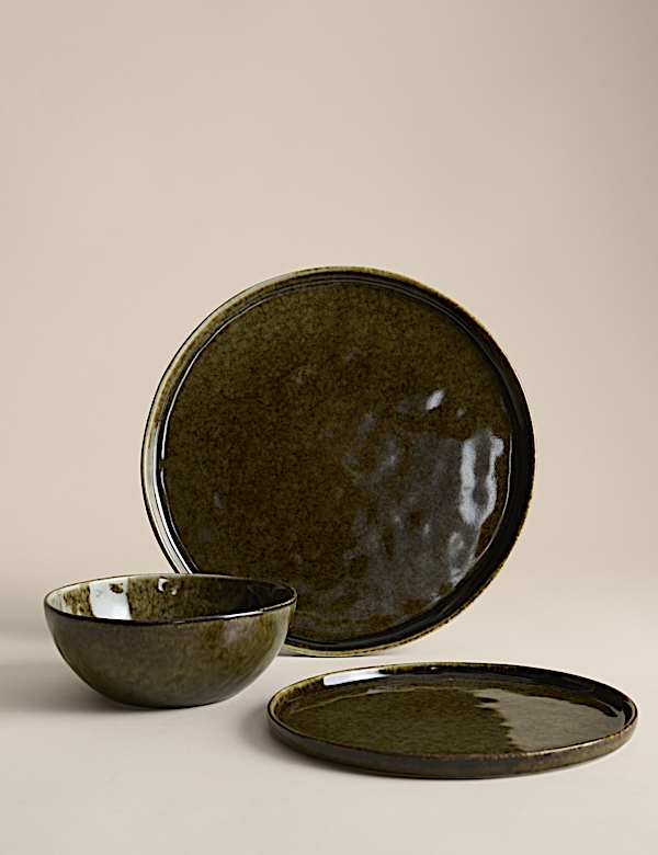 12 Piece Stoneware Dinner Set - CZ