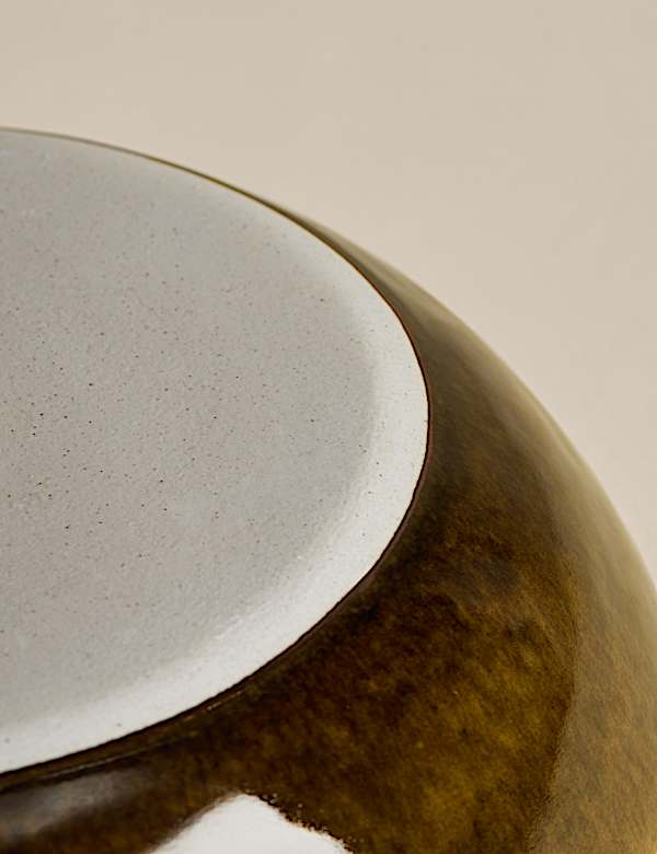 Assiette à pâtes émaillé droite à motif réactif - CH