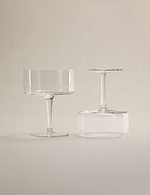 Set of 2 Straight Sided Coupe Glasses - LU