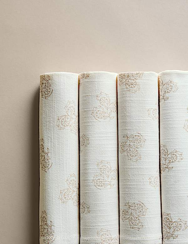 Lot de 4&nbsp;serviettes de table 100&nbsp;% coton avec imprimé xylographié - LU