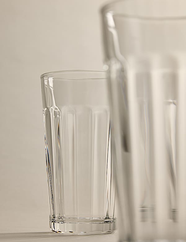 Set of 4 Everyday Ribbed Tumblers - BN
