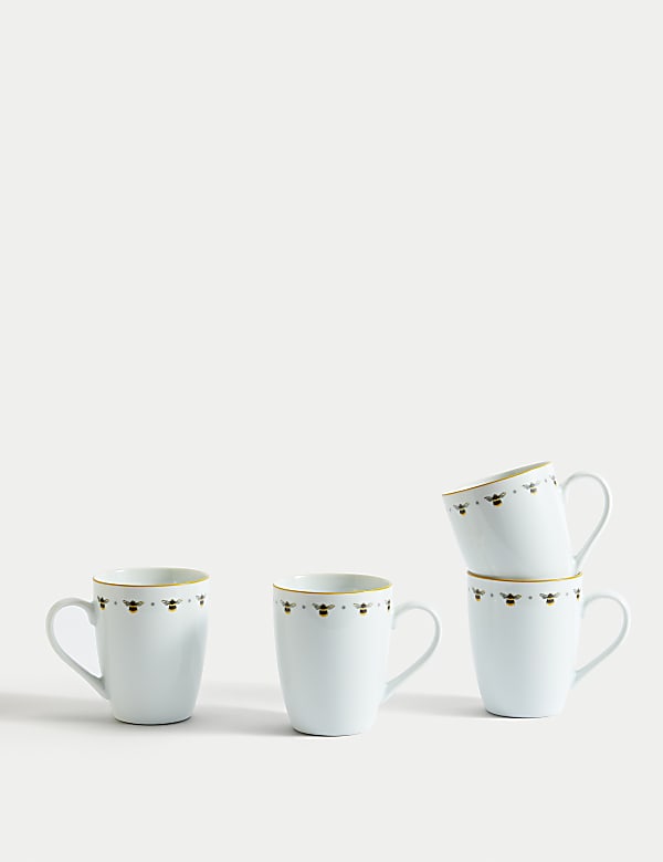 Set of 4 Bee Mugs - NO