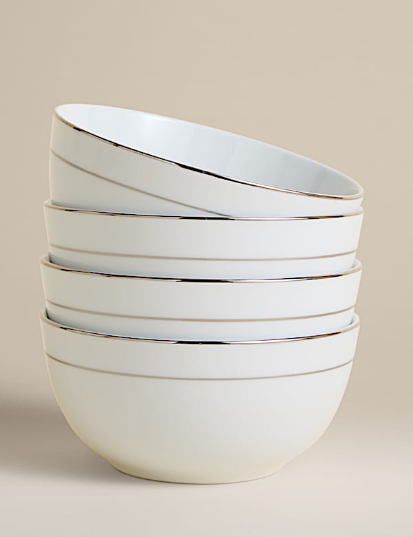 16 Piece Gilded Rim Dinner Set - JE