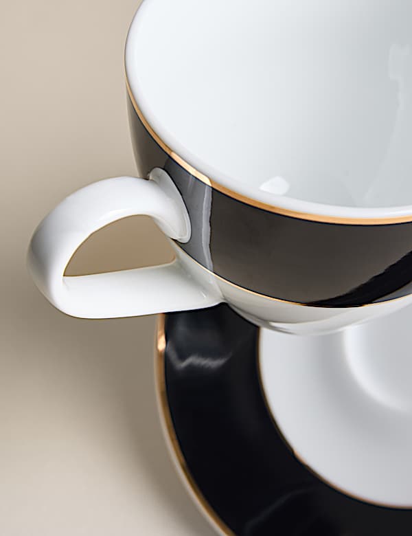 Maxim Gilded Rim Cup & Saucer - TW