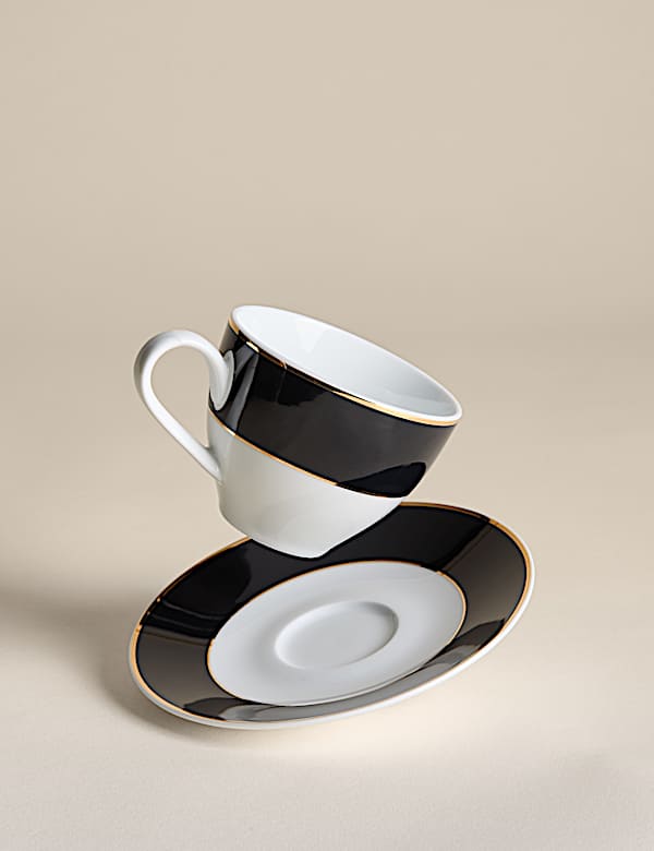Maxim Gilded Rim Cup & Saucer - TW