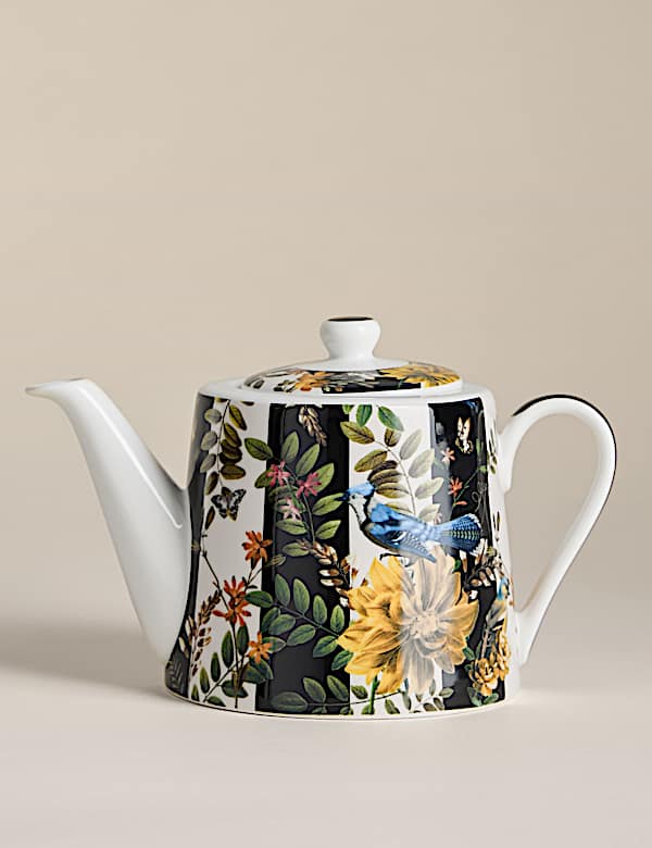 Striped Floral Teapot - AU