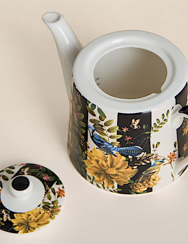 Striped Floral Teapot - RO