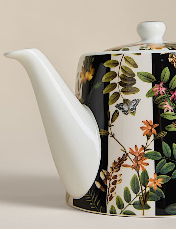 Striped Floral Teapot - RO