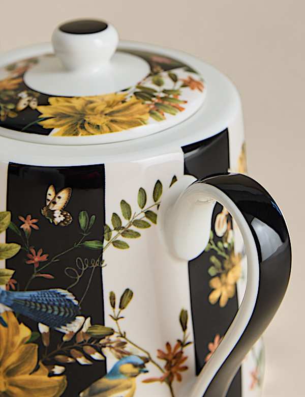 Striped Floral Teapot - RO
