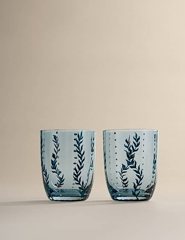 Set of 2 Hand Painted Tumblers - BN