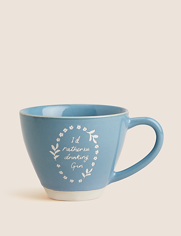 Rather Be Drinking Gin Slogan Mug - GR