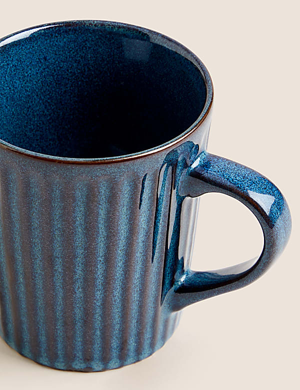 Ribbed Reactive Glaze Mug - JO