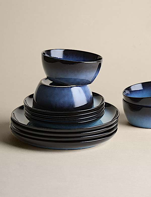 12 Piece Amberley Reactive Dinner Set - CZ