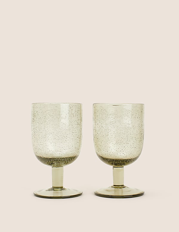 Set of 2 Handmade Wine Glasses - GR