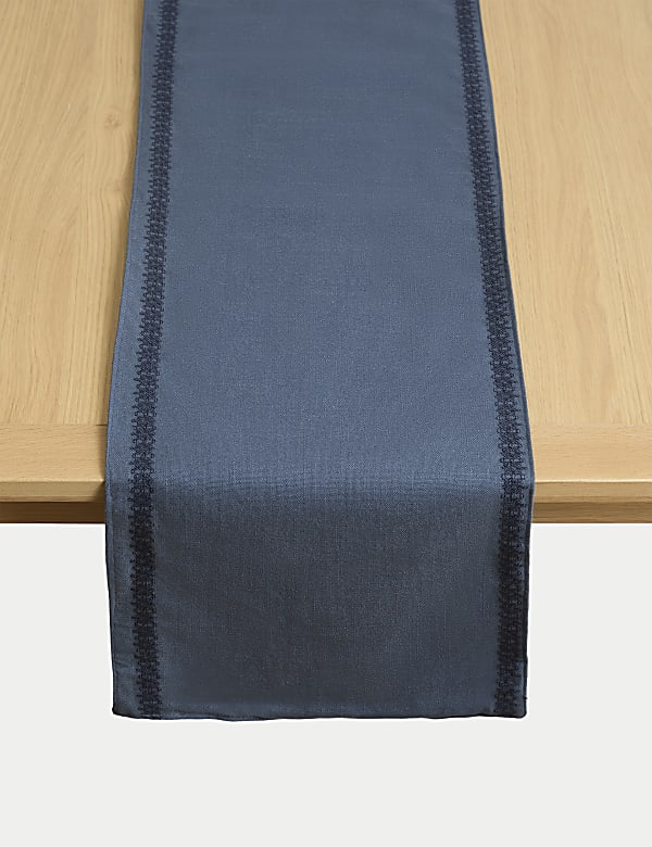 Pure Cotton Embroidered Table Runner - VN