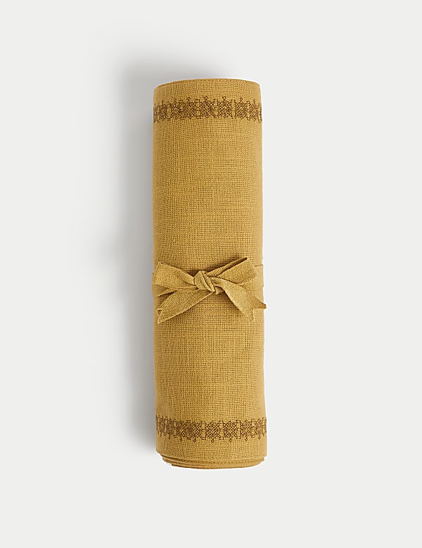 Pure Cotton Embroidered Table Runner - NZ