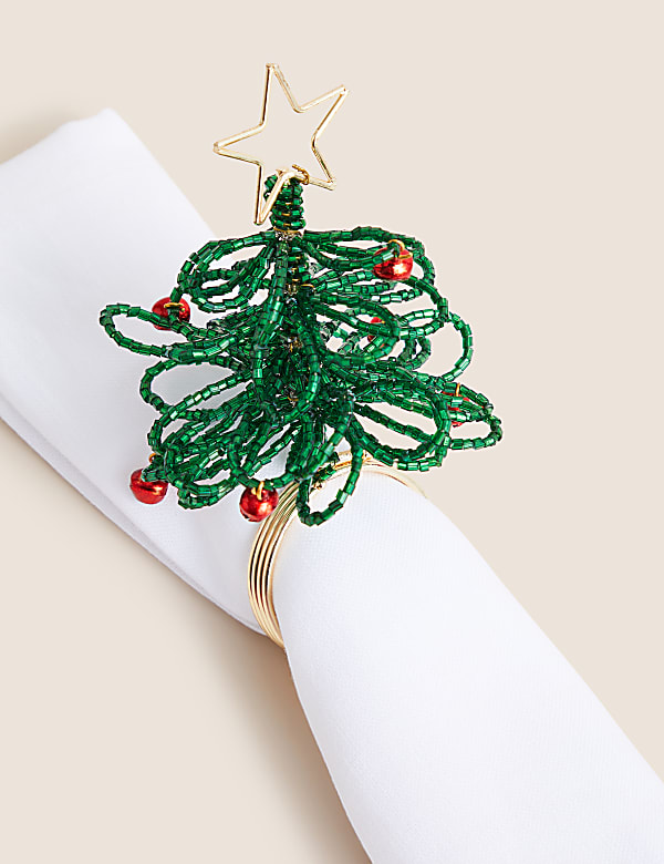 Set of 2 Christmas Tree Napkin Rings - GR