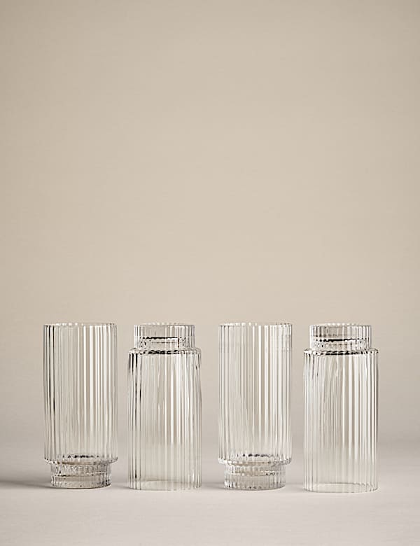 Set of 4 Handmade Celine Hi Ball Glasses - VN