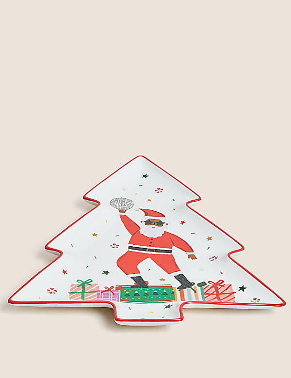 Disco Christmas Tree Platter - GR
