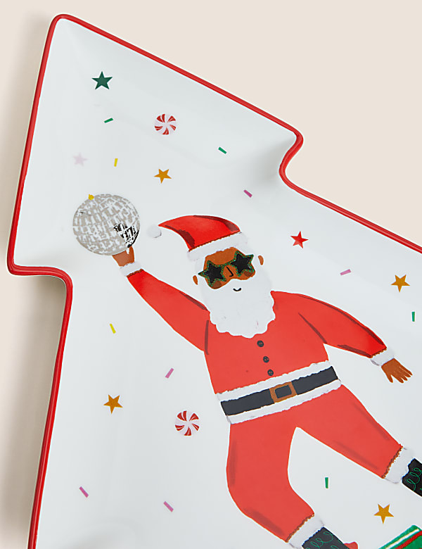 Disco Christmas Tree Platter - GR