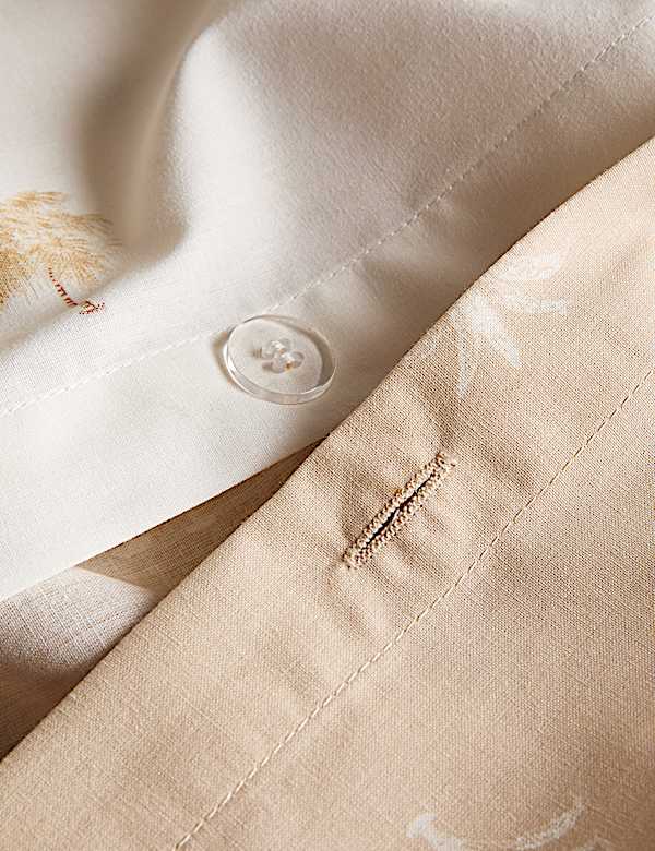 סט מצעים מתערובת כותנה בהדפס עצי דקל - IL