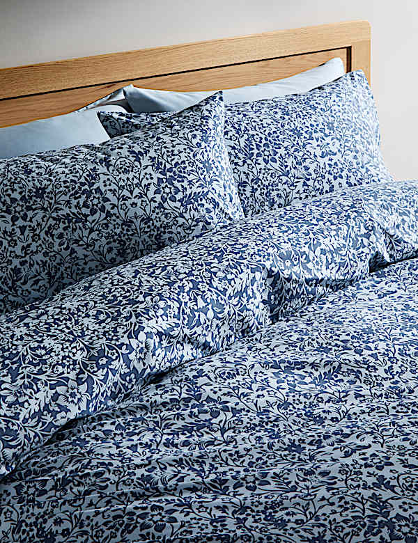 Pure Cotton Mirrored Floral Bedding Set - ID