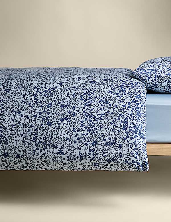 Pure Cotton Mirrored Floral Bedding Set - US