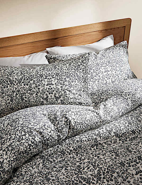 Pure Cotton Mirrored Floral Bedding Set - GR