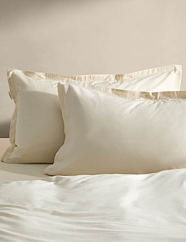 2pk Washed Cotton Oxford Pillowcases - FI