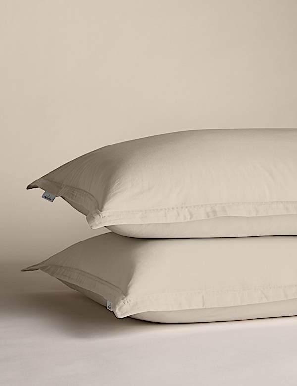 2pk Washed Cotton Oxford Pillowcases - CN