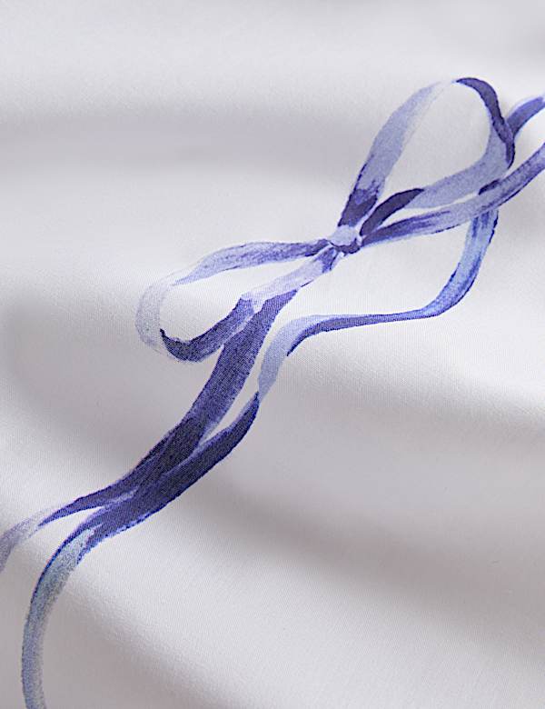 Pure Cotton Bow Border Print Bedding Set - HU