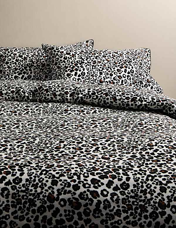 Ropa de cama 100% algodón con estampado de leopardo - ES