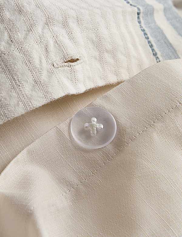 Carter Gestreiftes Bettwäscheset aus reinem Baumwoll-Jacquard - DE