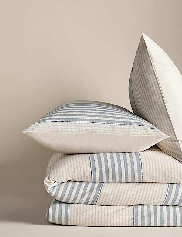 Carter Gestreiftes Bettwäscheset aus reinem Baumwoll-Jacquard - DE