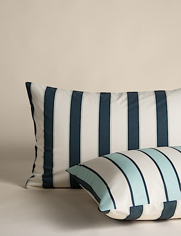Cotton Blend Retro Striped Bedding Set - HR